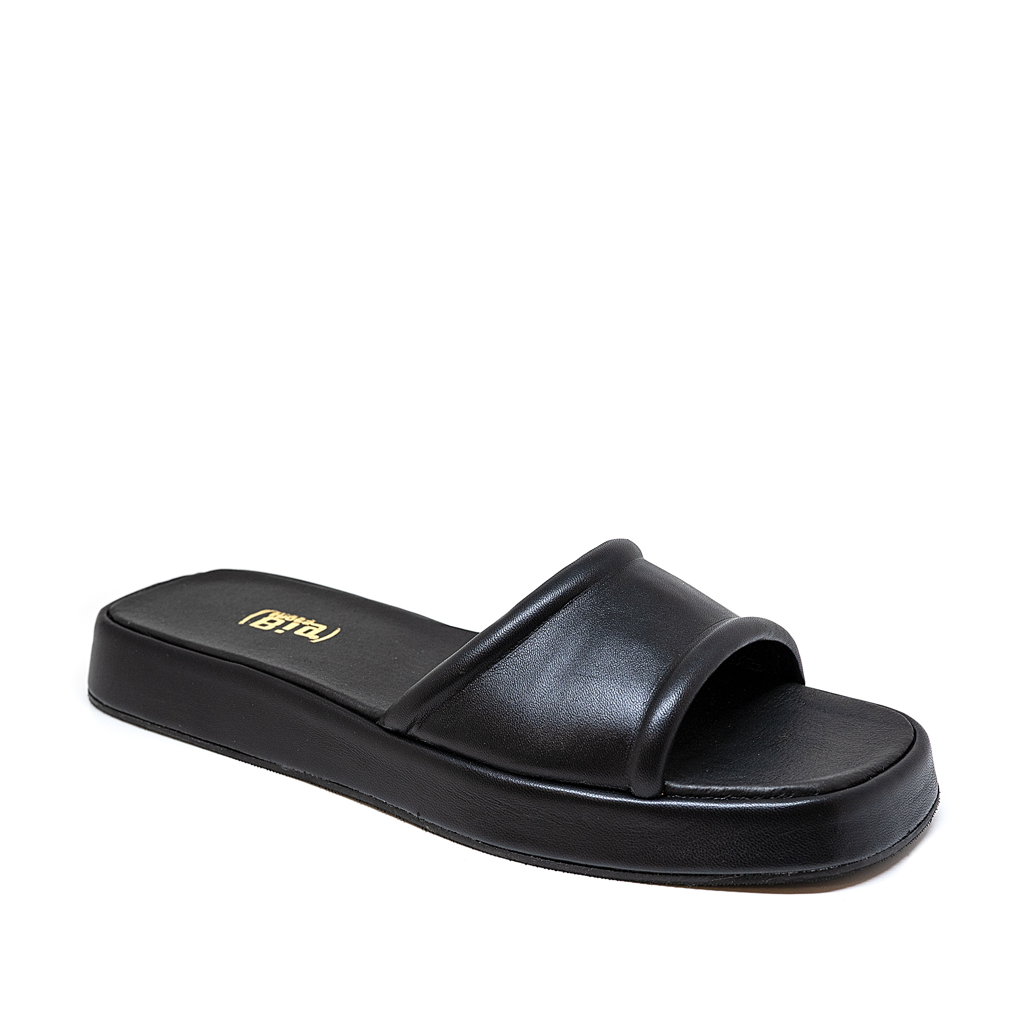Bigshoes GA0304-01 Δερμάτινo Mule Μαύρο φωτογραφία